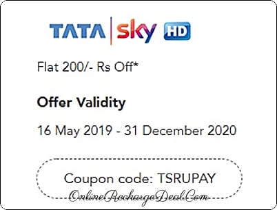 New Tata Sky Connection Offer - Upto Rs. 100 cashback/discount for New Tata Sky Connection from https://dealsnsoffers.com